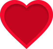 Blank Red Heart Layered Paper Cut Style png