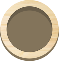 bouton de jeu en bois rond avec trou png