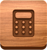 Wooden Calculator Button, Wooden Icon png