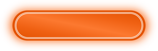 bouton néon orange, bouton néon lumineux png