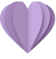corazón de papel púrpura png, corazón de papel día de san valentín png