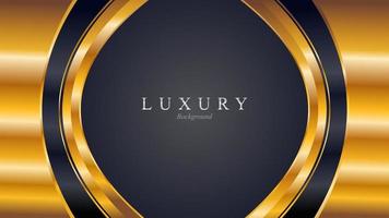 Luxury gold black shiny elegant abstract background template design vector