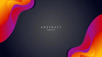 Abstract wave colorful template background design vector