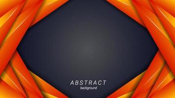 Abstract orange black line shape layer background template design vector