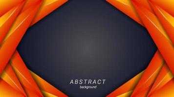 Abstract orange black line shape layer background template design vector