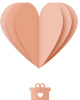 Heart Hot Air Balloon Paper Cut, Heart Shaped Hot Air Balloon png