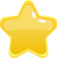 bouton étoile de dessin animé jaune png