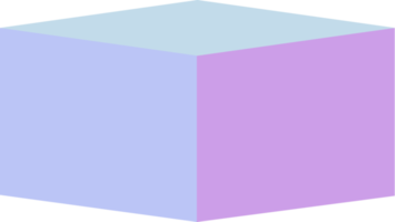 podium carré dégradé, podium cube png