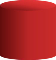 podium de cylindre rouge, podium de produit de cylindre png