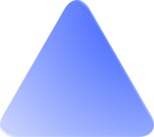 triangle dégradé bleu, bouton triangle dégradé png