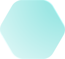 Gradient Hexagon, Gradient Hexagon Button png