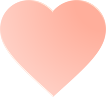 Orange Gradient Heart, Gradient Heart Button png