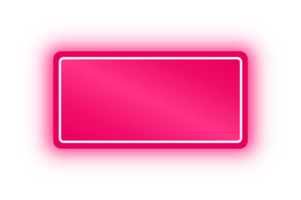 banner de rectángulo rosa neón, rectángulo de neón png