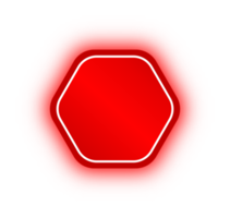 Neon Red Hexagon Banner, Neon Hexagon png