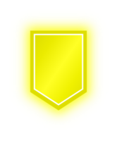 bannière d'étiquette jaune néon, étiquette néon png