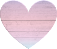 cartel de madera de corazón en blanco png