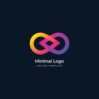 Minimal infinity motion logo template. Vector illustration