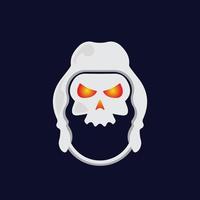 Modern mascot skull logo design. Vector illustration