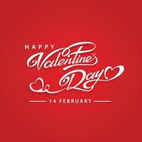 Happy valentine's day modern poster template. vector illustration