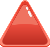 rosso cartone animato triangolo pulsante png