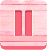 Wooden Pause Button, Wooden Icon png