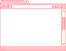navegador de interface do usuário fofo rosa, navegador da web fofo png
