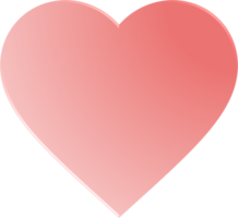 coeur dégradé rouge, bouton coeur dégradé png