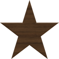 cartel de madera estrella en blanco png