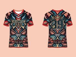 Raglan Sleeves Sports Jersey Design vector