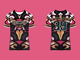 Raglan Sleeves Sports Jersey Design vector