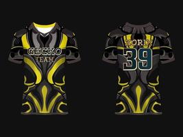 Raglan Sleeve Sport Jersey Uniform and Team vector