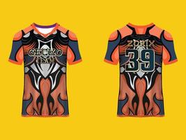 Raglan Sleeve Sport Jersey Uniform and Team vector