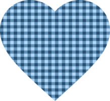 plaid coeur bleu foncé png