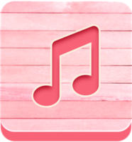 Wooden Music Note Button, Wooden Icon png