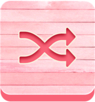 Wooden Shuffle Playlist Button, Wooden Icon png