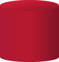 podium de cylindre rouge, podium de produit de cylindre png