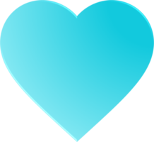 coeur dégradé bleu, bouton coeur dégradé png