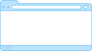 Blue Cute Browser Window, Cute Browser UI png