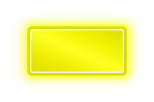 banner retângulo amarelo neon, retângulo neon png