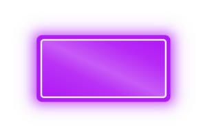 banner de rectángulo púrpura de neón, rectángulo de neón png