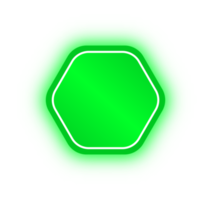 Neongrünes Hexagon-Banner, Neonsechseck png