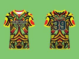 uniforme y equipo de camiseta deportiva de manga raglán vector