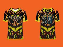 uniforme y equipo de camiseta deportiva de manga raglán vector