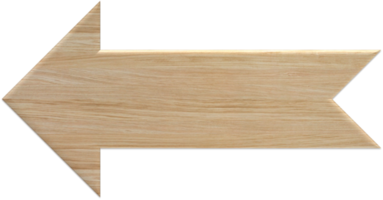 flecha de madera en blanco png