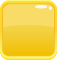 Yellow Cartoon Square Button png