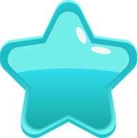 Blue Cartoon Star Button png