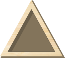 gioco pulsante di legno triangolo con buco png