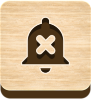 Wooden Disable Notification Button, Wooden Icon png