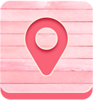 Wooden Location Pin Button, Wooden Icon png