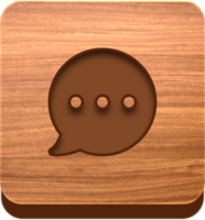 Nachrichtenknopf aus Holz, Holzsymbol png